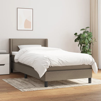 Boxspringbett Mit Matratze Stoff Taupe