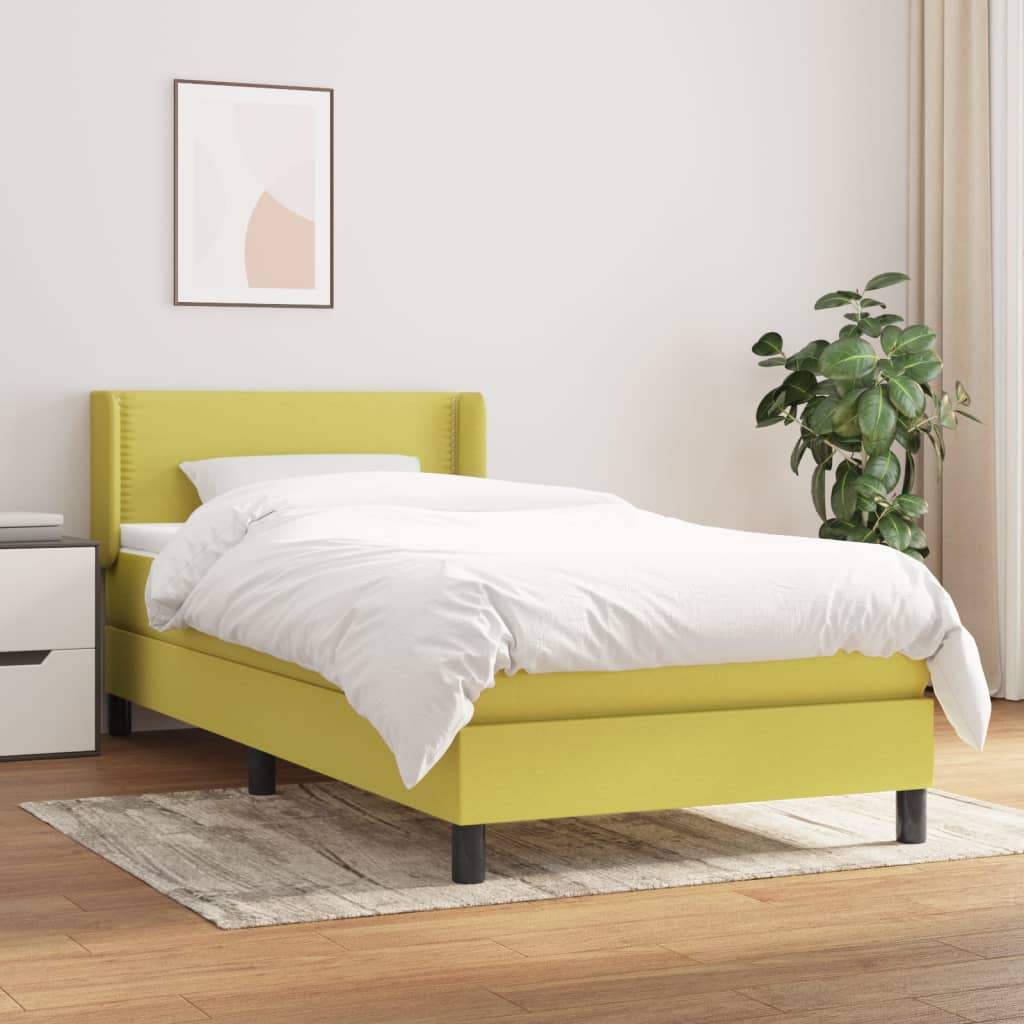 Boxspringbett Mit Matratze Stoff Grün
