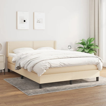 Boxspringbett Mit Matratze Stoff Creme