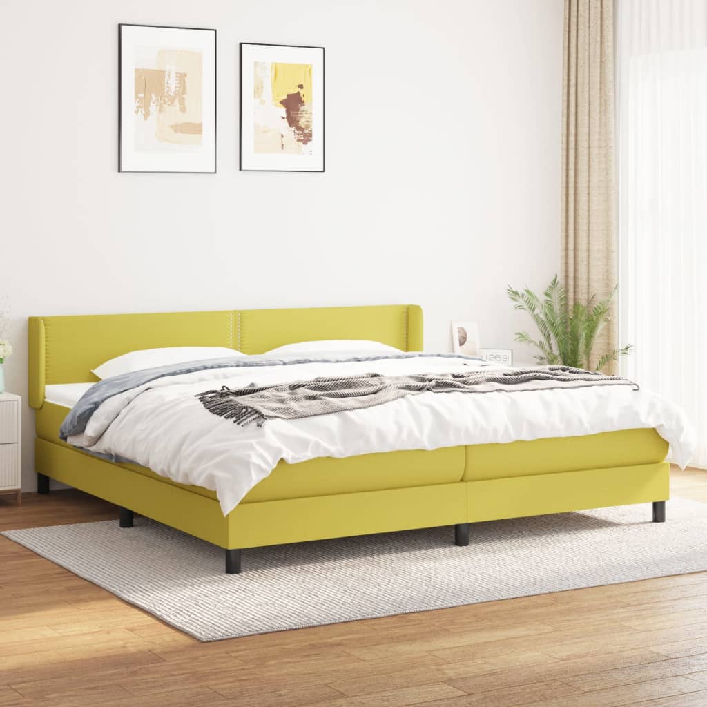 Boxspringbett Mit Matratze Stoff Grün