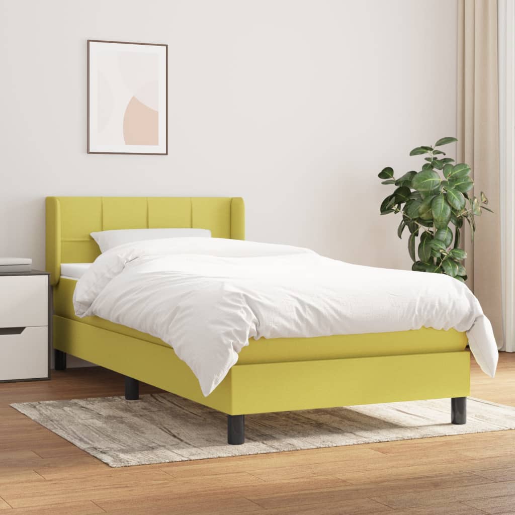 Boxspringbett Mit Matratze Stoff Grün