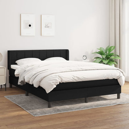 Boxspringbett Mit Matratze Stoff Schwarz