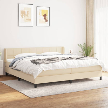 Boxspringbett Mit Matratze Stoff Creme