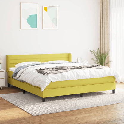 Boxspringbett Mit Matratze Stoff Grün