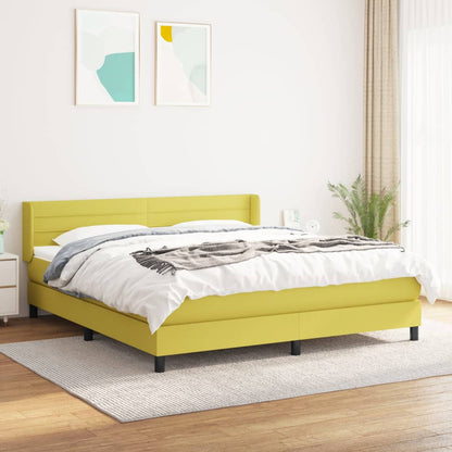 Boxspringbett Mit Matratze Stoff Grün