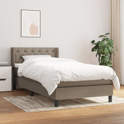 Boxspringbett Mit Matratze Stoff Taupe