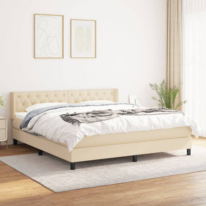 Boxspringbett Mit Matratze Stoff Creme