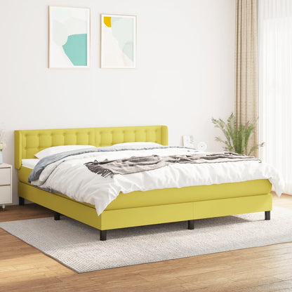 Boxspringbett Mit Matratze Stoff Grün