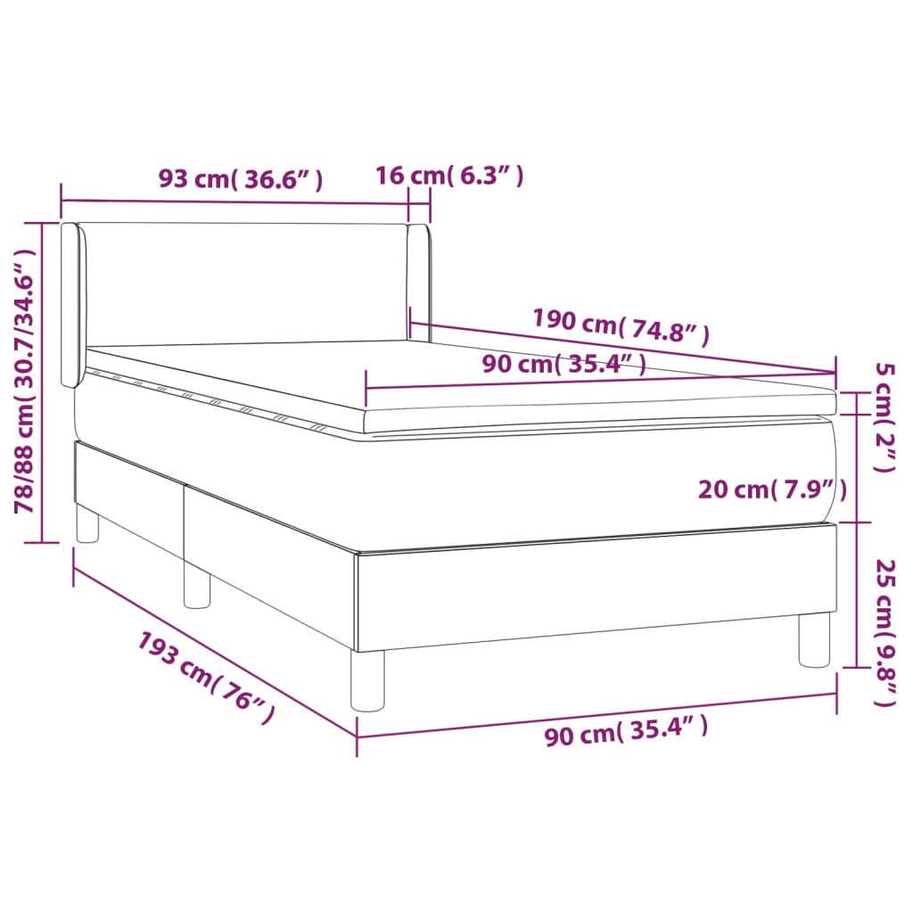 Boxspringbett Mit Matratze Stoff Taupe