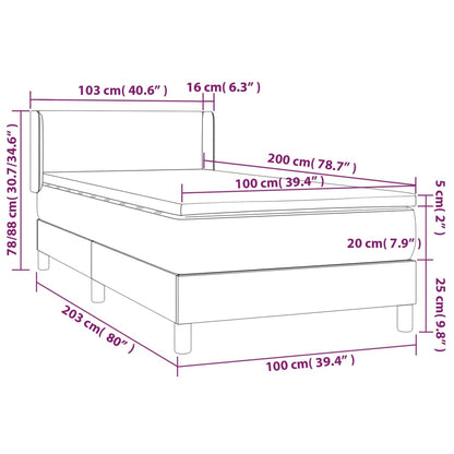 Boxspringbett Mit Matratze Stoff Hellgrau