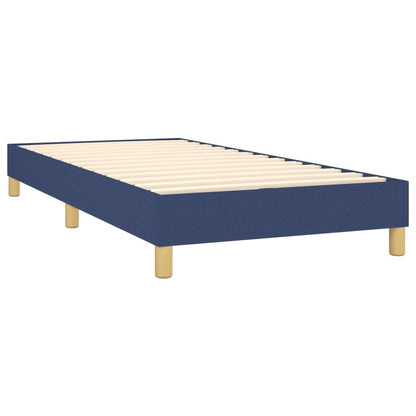 Boxspringbett Mit Matratze Stoff Blau