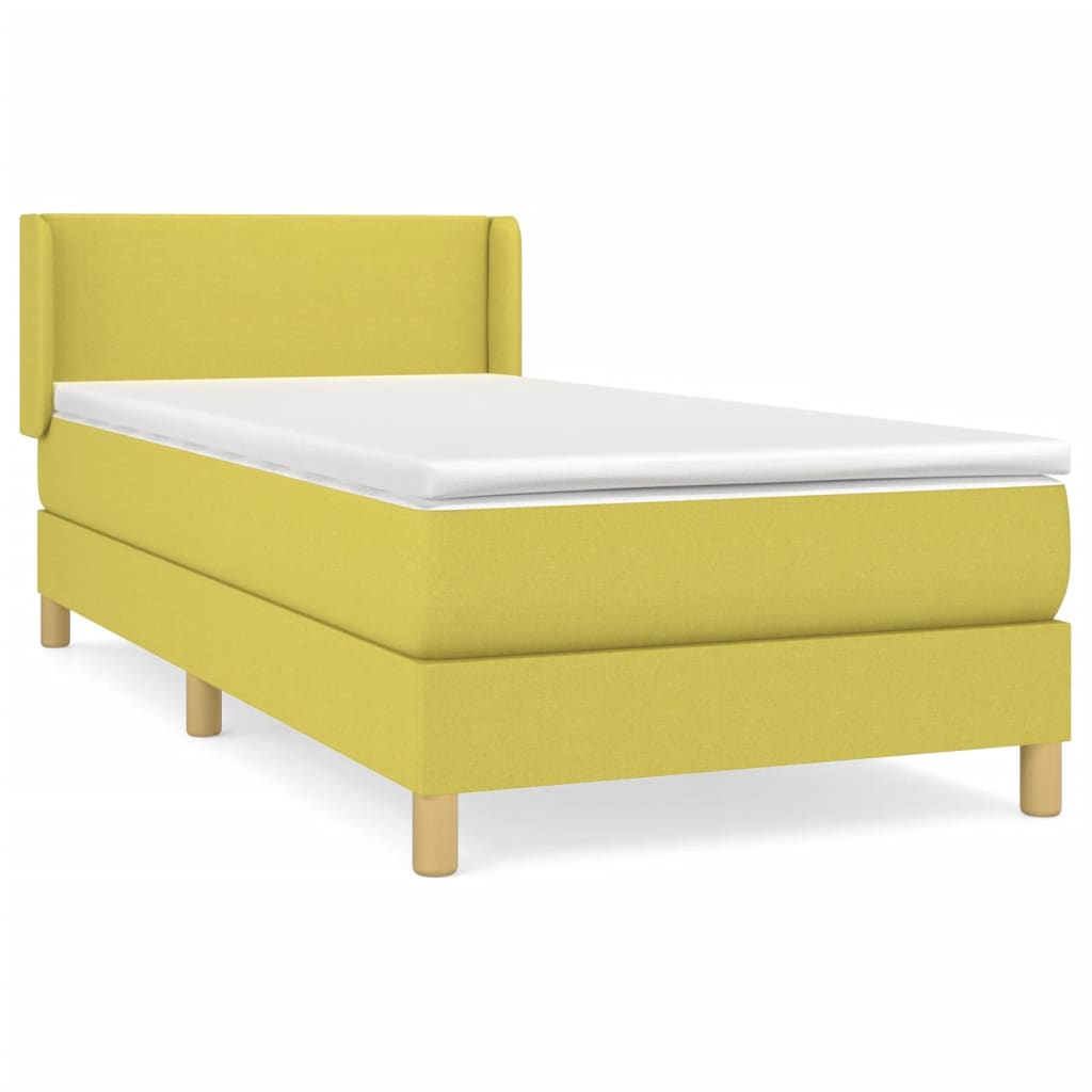 Boxspringbett Mit Matratze Stoff Grün