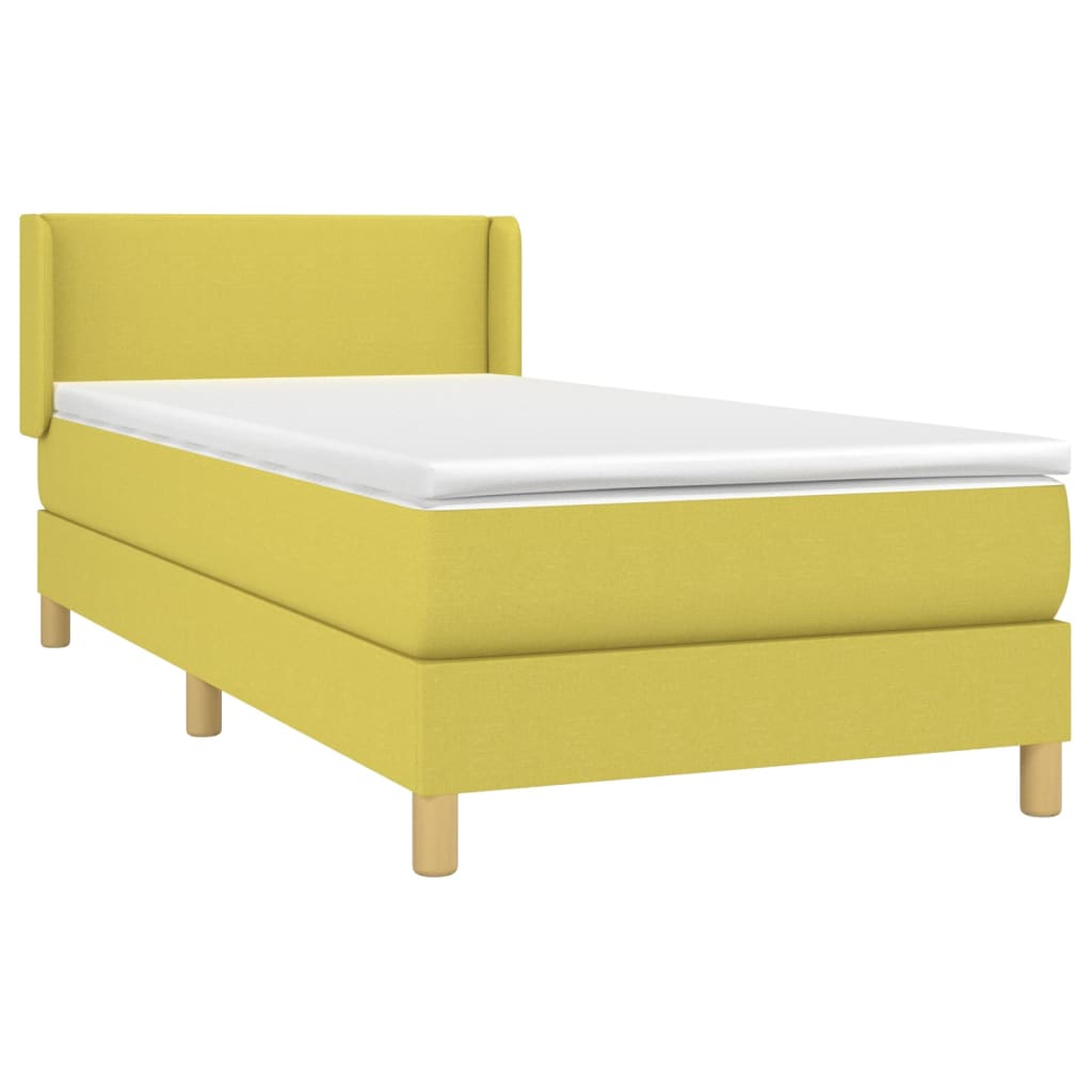 Boxspringbett Mit Matratze Stoff Grün