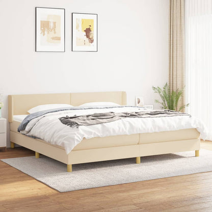 Boxspringbett Mit Matratze Stoff Creme