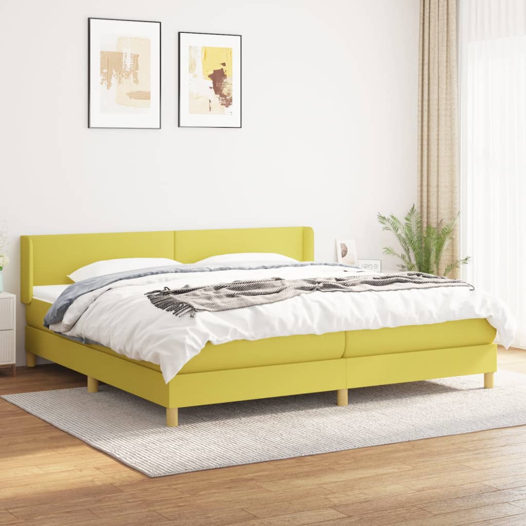 Boxspringbett Mit Matratze Stoff Grün