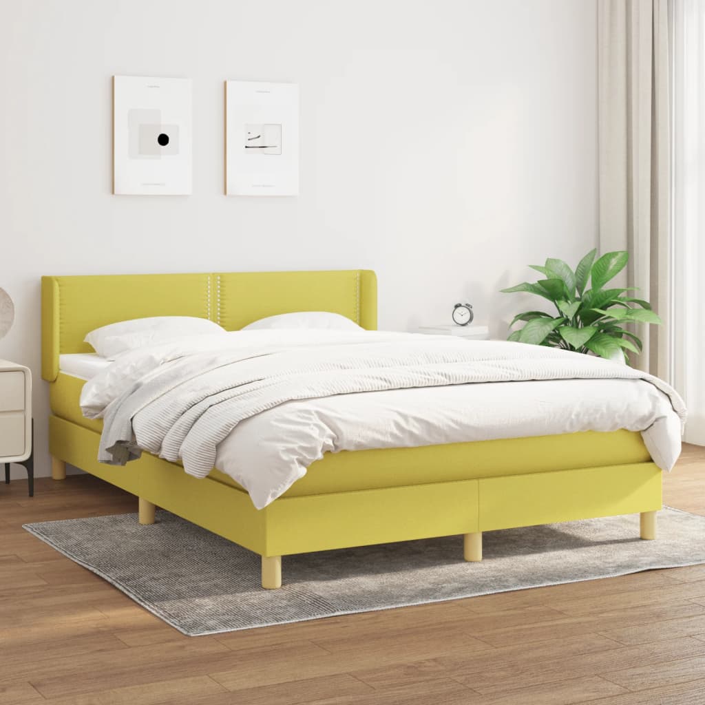 Boxspringbett Mit Matratze Stoff Grün