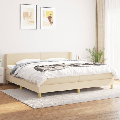 Boxspringbett Mit Matratze Stoff Creme