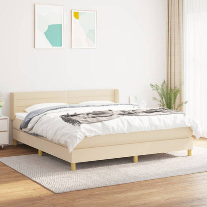 Boxspringbett Mit Matratze Stoff Creme