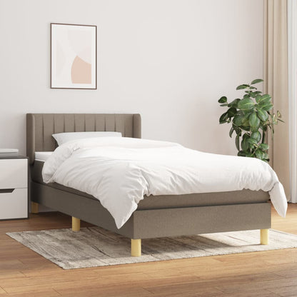 Boxspringbett Mit Matratze Stoff Taupe