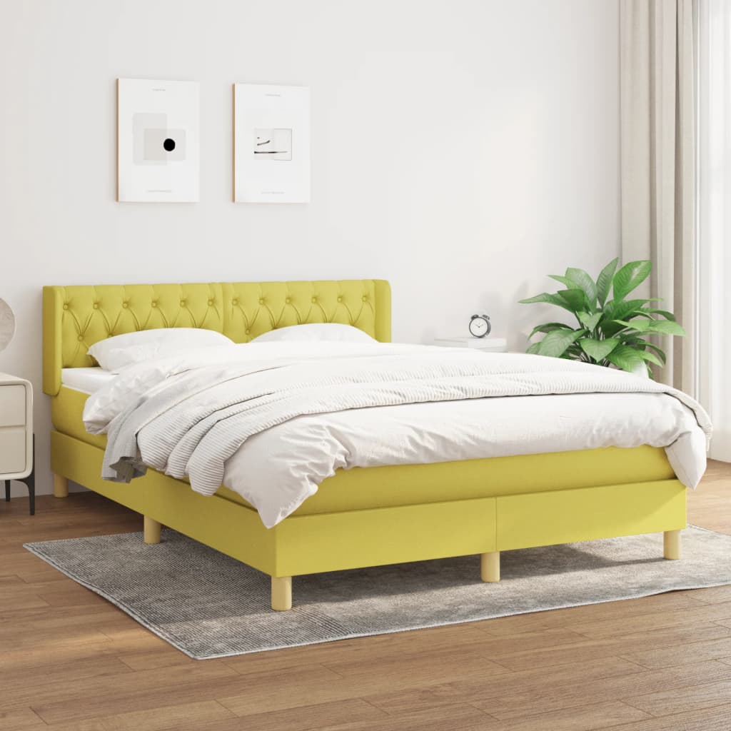 Boxspringbett Mit Matratze Stoff Grün