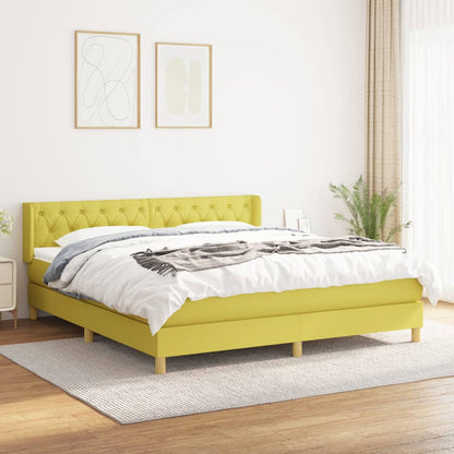 Boxspringbett Mit Matratze Stoff Grün