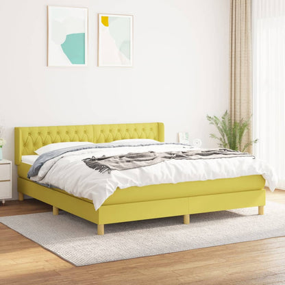 Boxspringbett Mit Matratze Stoff Grün