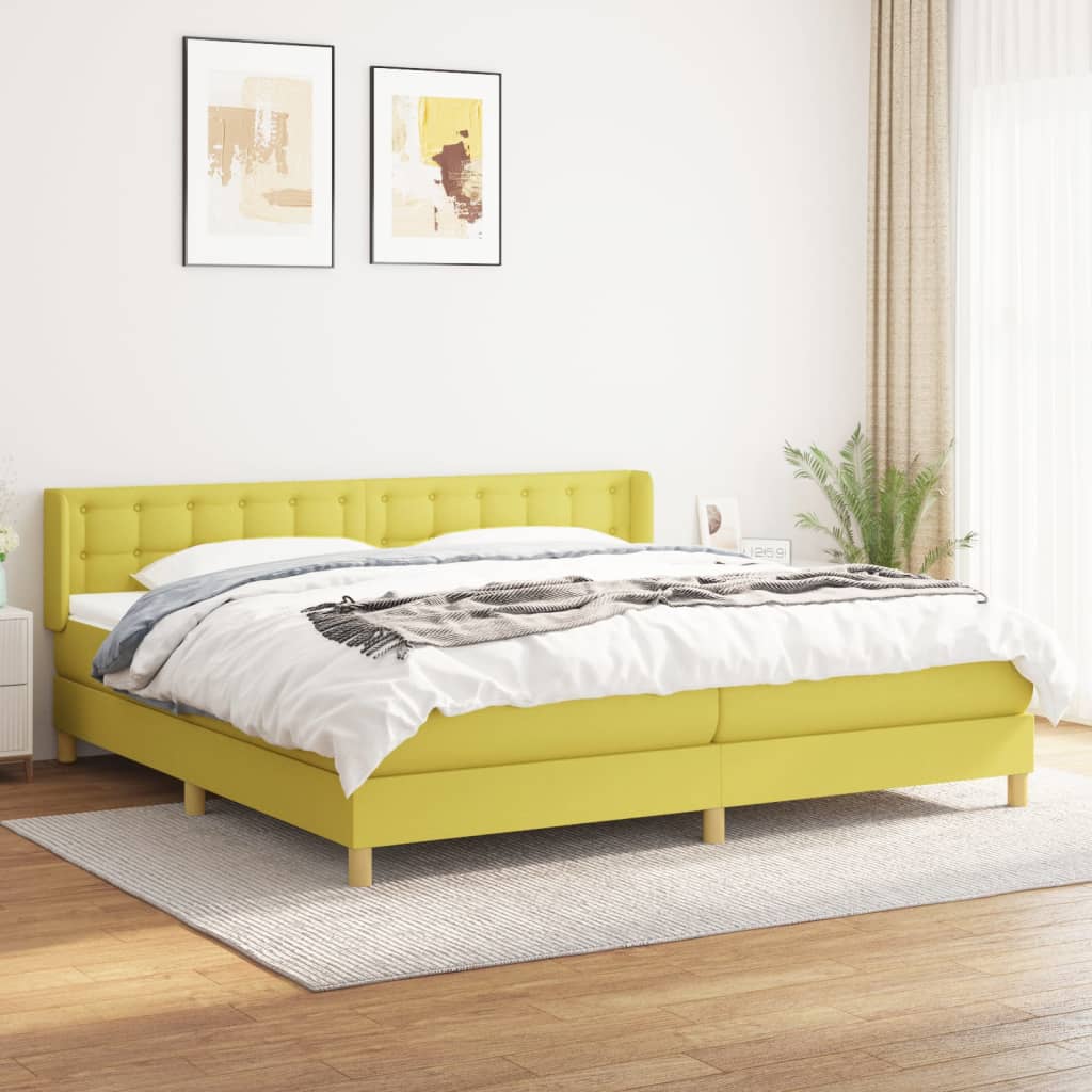 Boxspringbett Mit Matratze Stoff Grün
