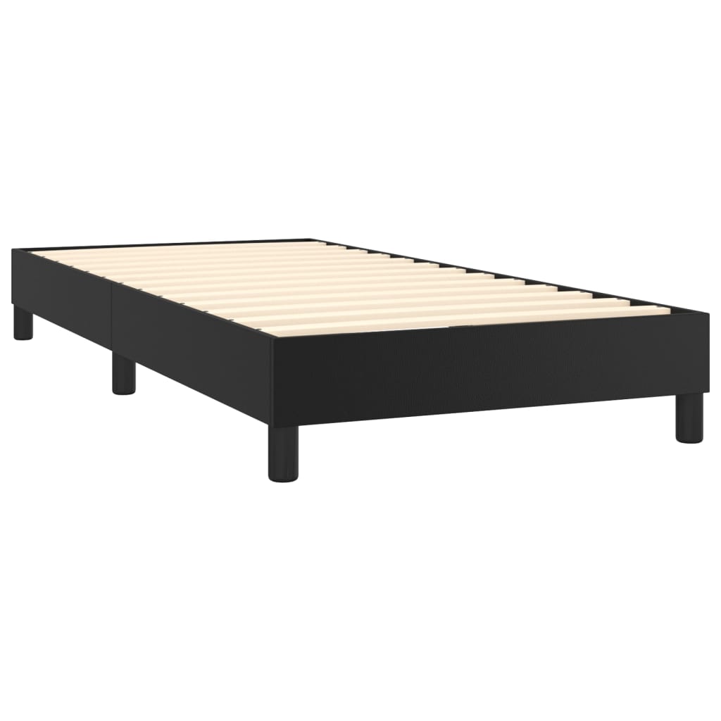 Boxspringbett Mit Matratze Kunstleder Schwarz
