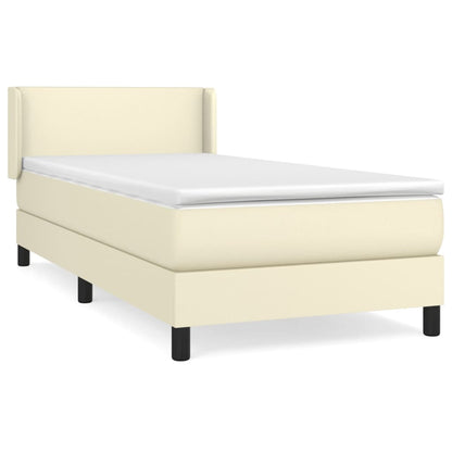 Boxspringbett Mit Matratze Kunstleder Creme