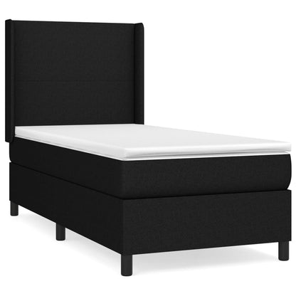Boxspringbett Mit Matratze Stoff Schwarz