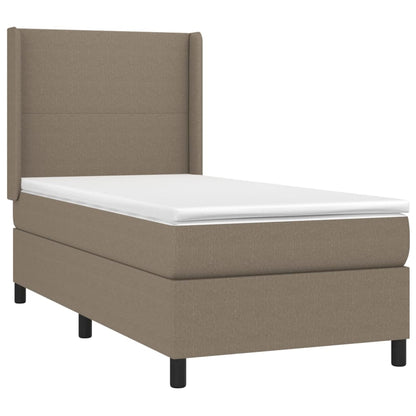 Boxspringbett Mit Matratze Stoff Taupe