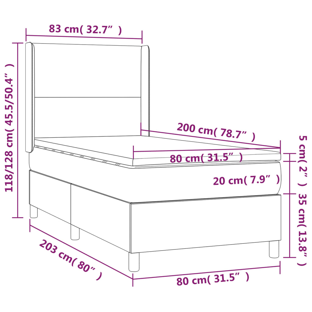 Boxspringbett Mit Matratze Stoff Taupe