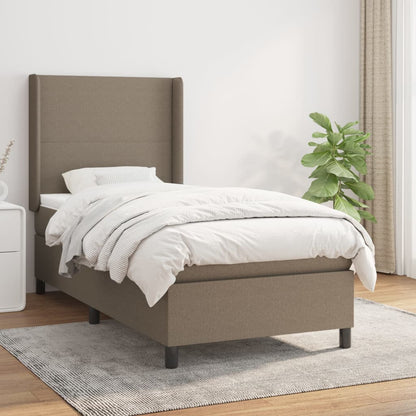 Boxspringbett Mit Matratze Stoff Taupe