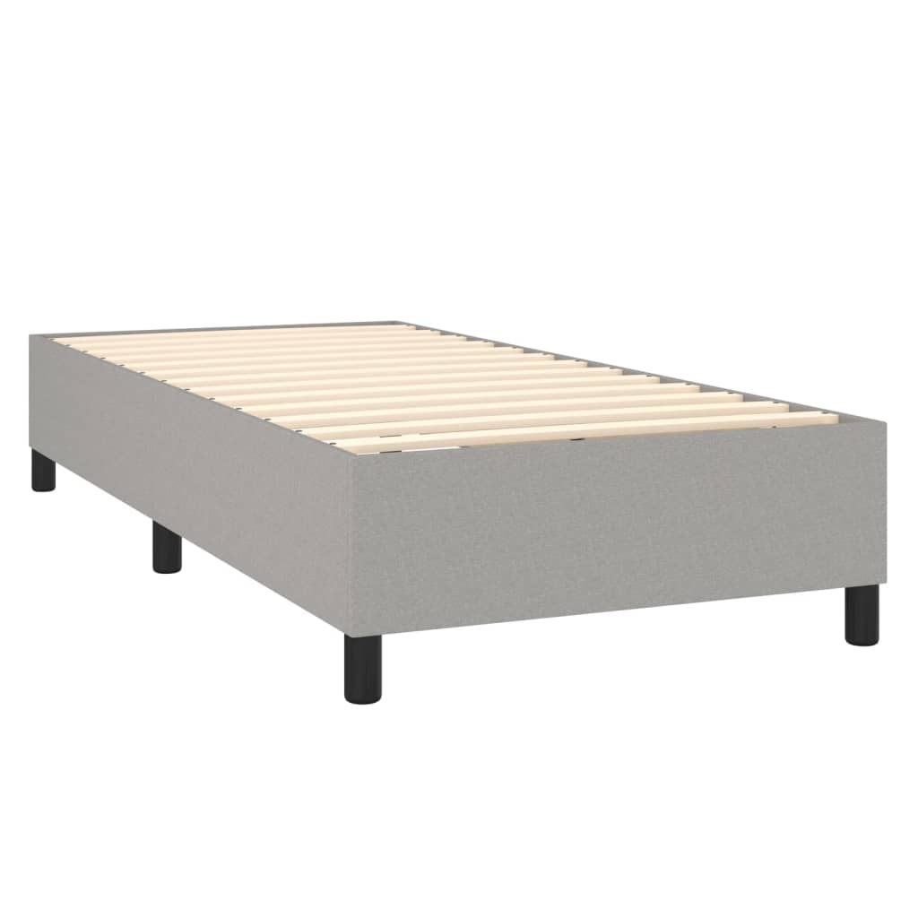 Boxspringbett Mit Matratze Stoff Hellgrau