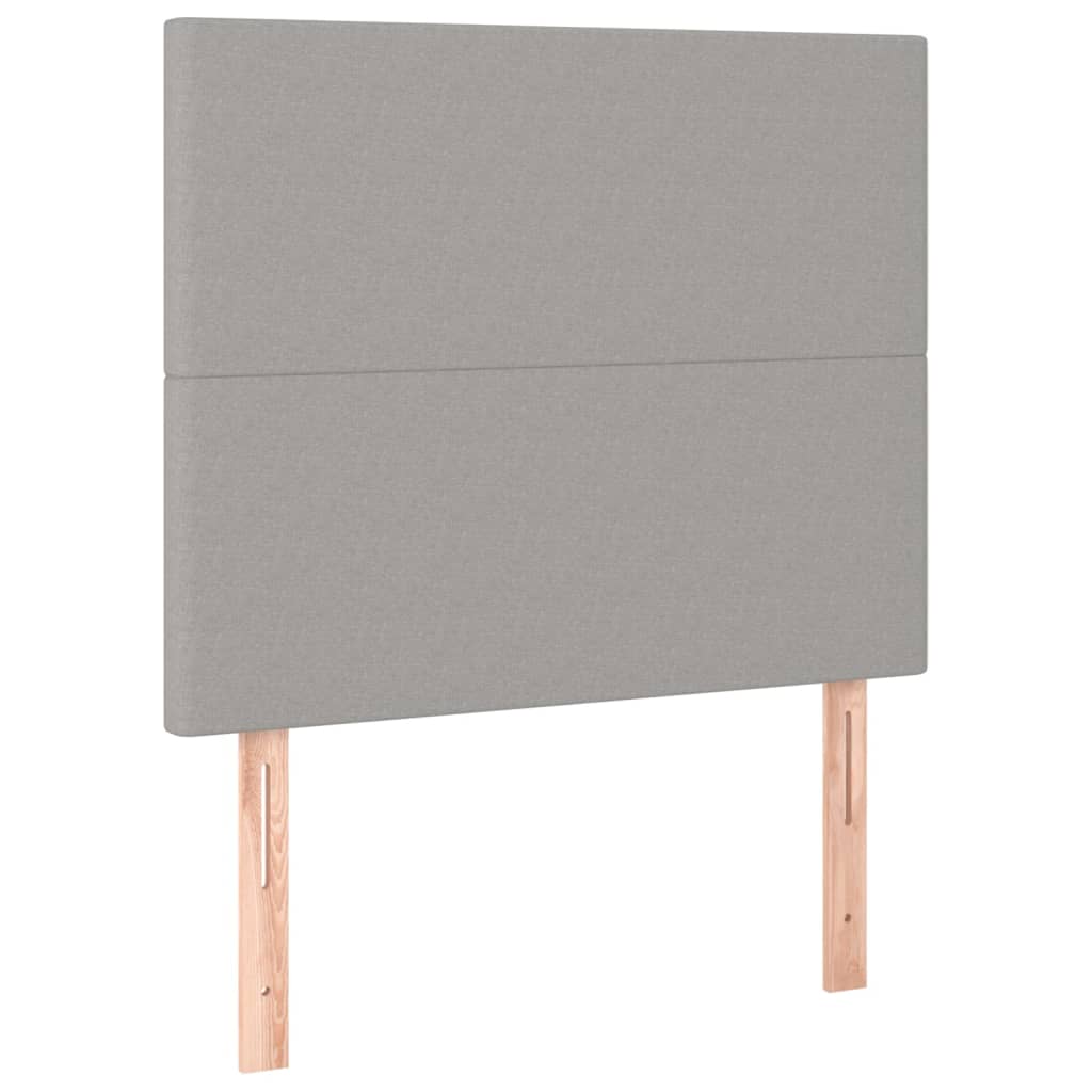 Boxspringbett Mit Matratze Stoff Hellgrau