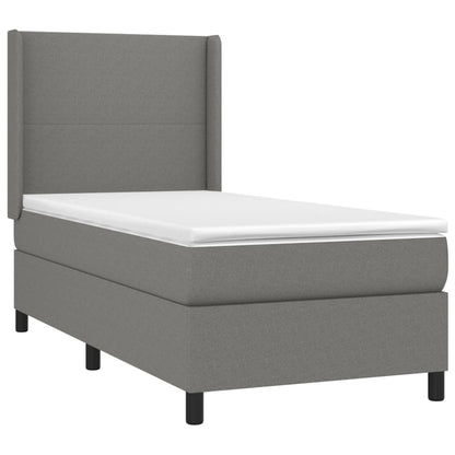 Boxspringbett Mit Matratze Stoff Dunkelgrau