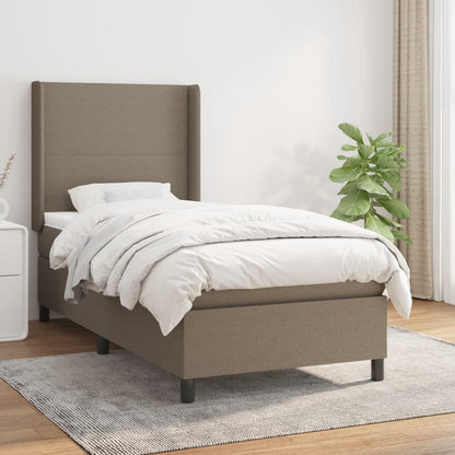 Boxspringbett Mit Matratze Stoff Taupe