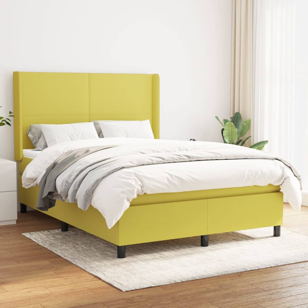Boxspringbett Mit Matratze Stoff Grün