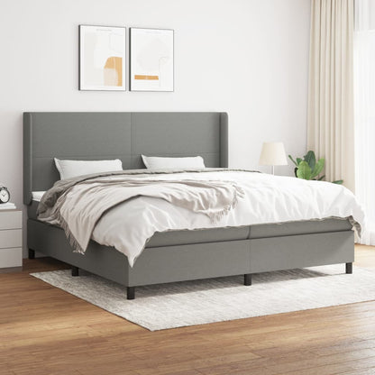 Boxspringbett Mit Matratze Stoff Dunkelgrau