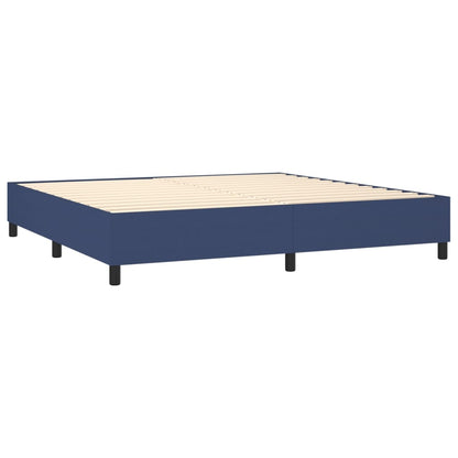 Boxspringbett Mit Matratze Stoff Blau