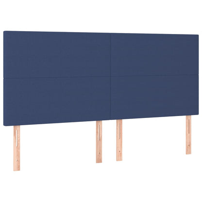 Boxspringbett Mit Matratze Stoff Blau