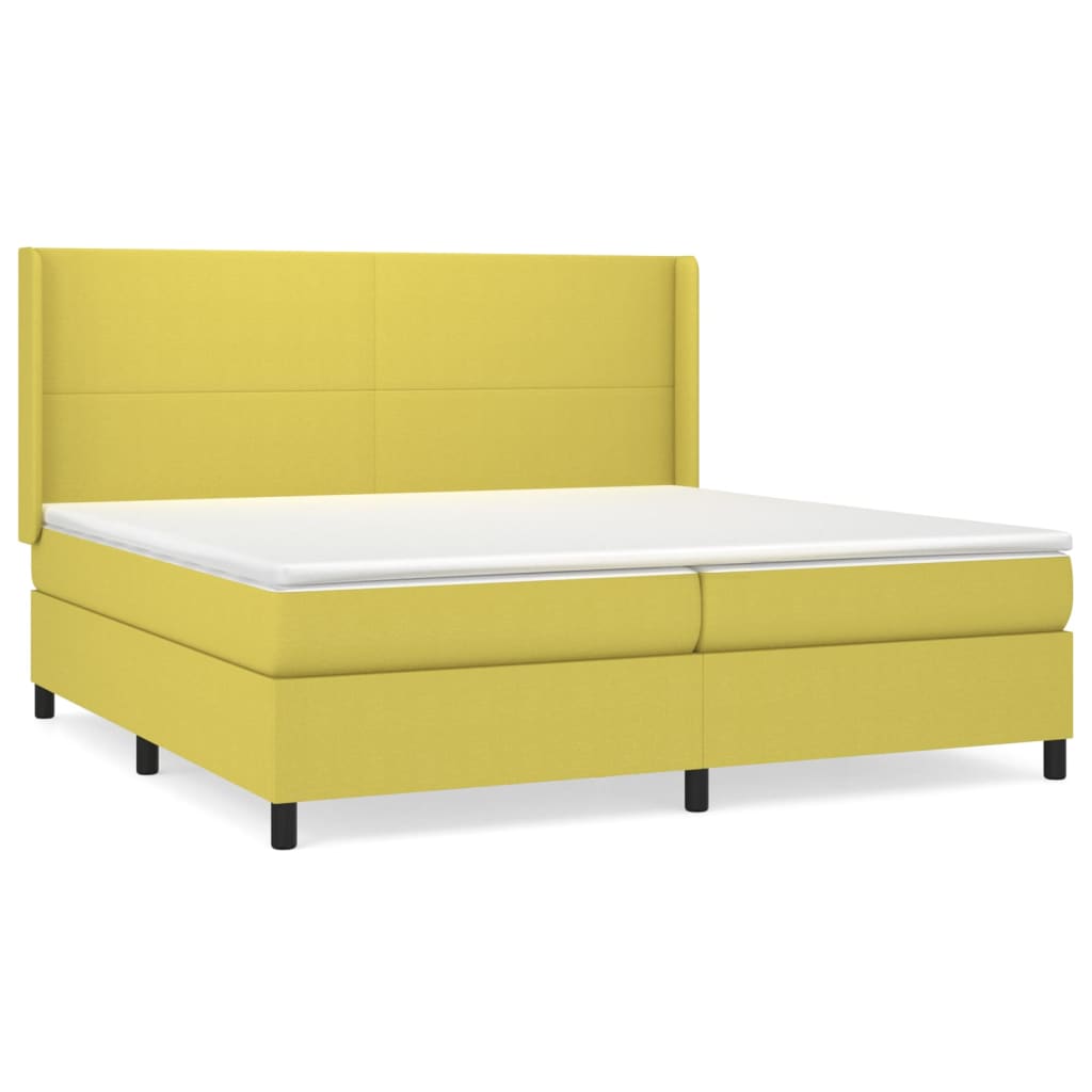 Boxspringbett Mit Matratze Stoff Grün