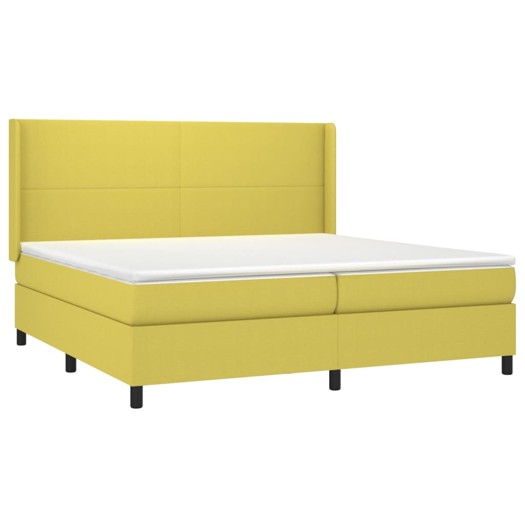Boxspringbett Mit Matratze Stoff Grün