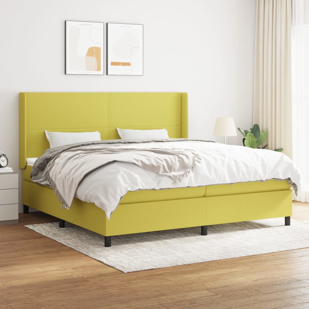 Boxspringbett Mit Matratze Stoff Grün