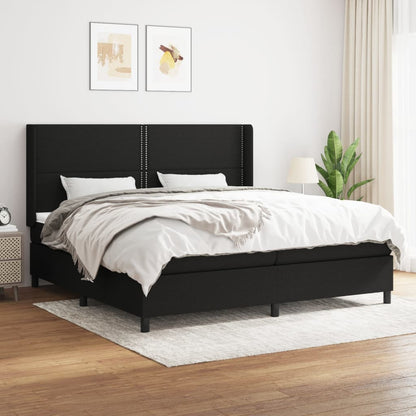 Boxspringbett Mit Matratze Stoff Schwarz