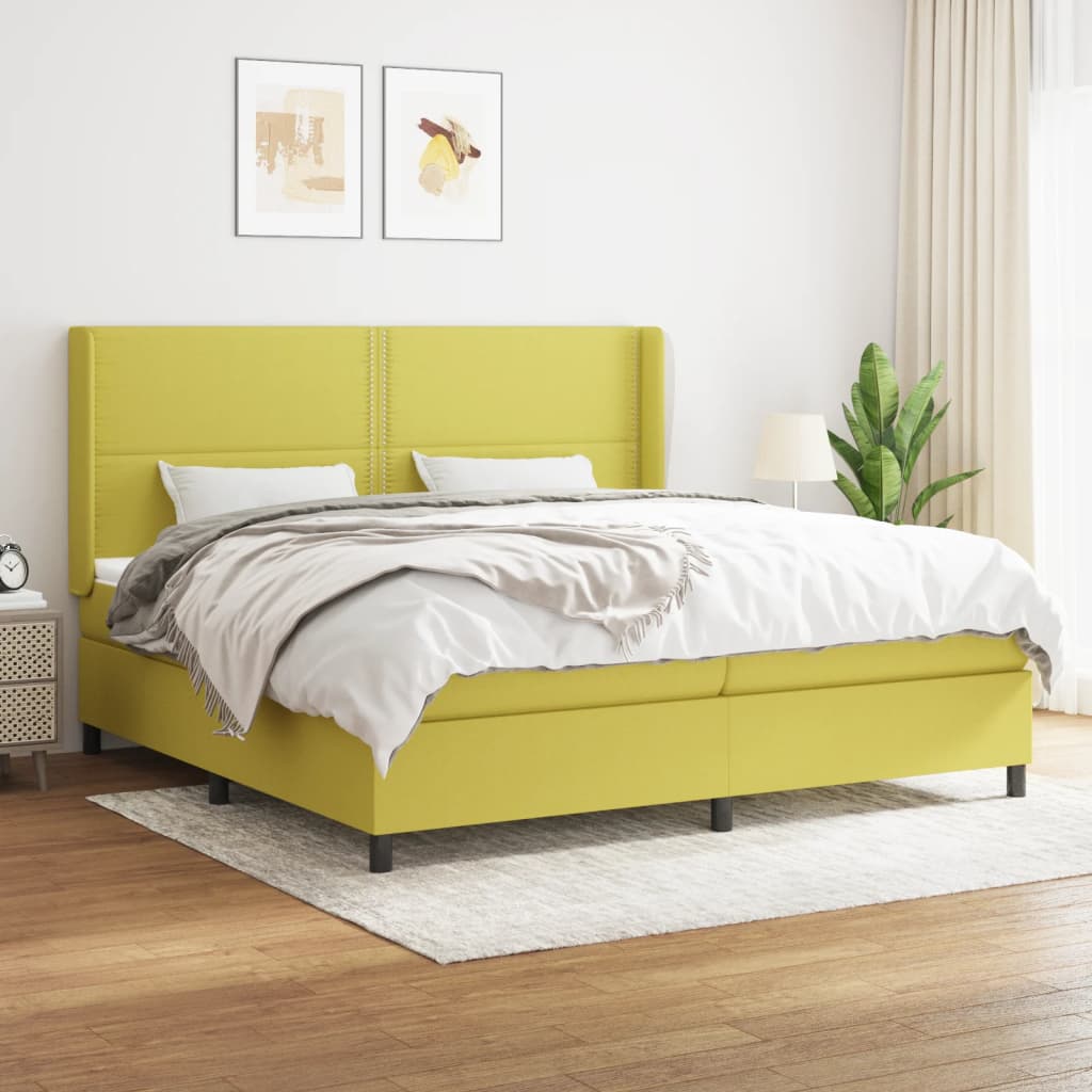 Boxspringbett Mit Matratze Stoff Grün
