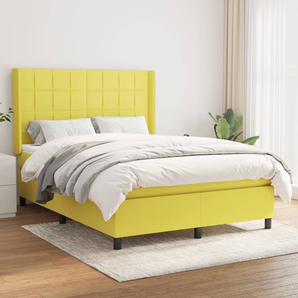 Boxspringbett Mit Matratze Stoff Grün