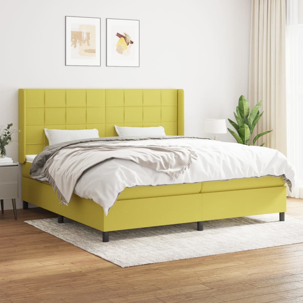 Boxspringbett Mit Matratze Stoff Grün