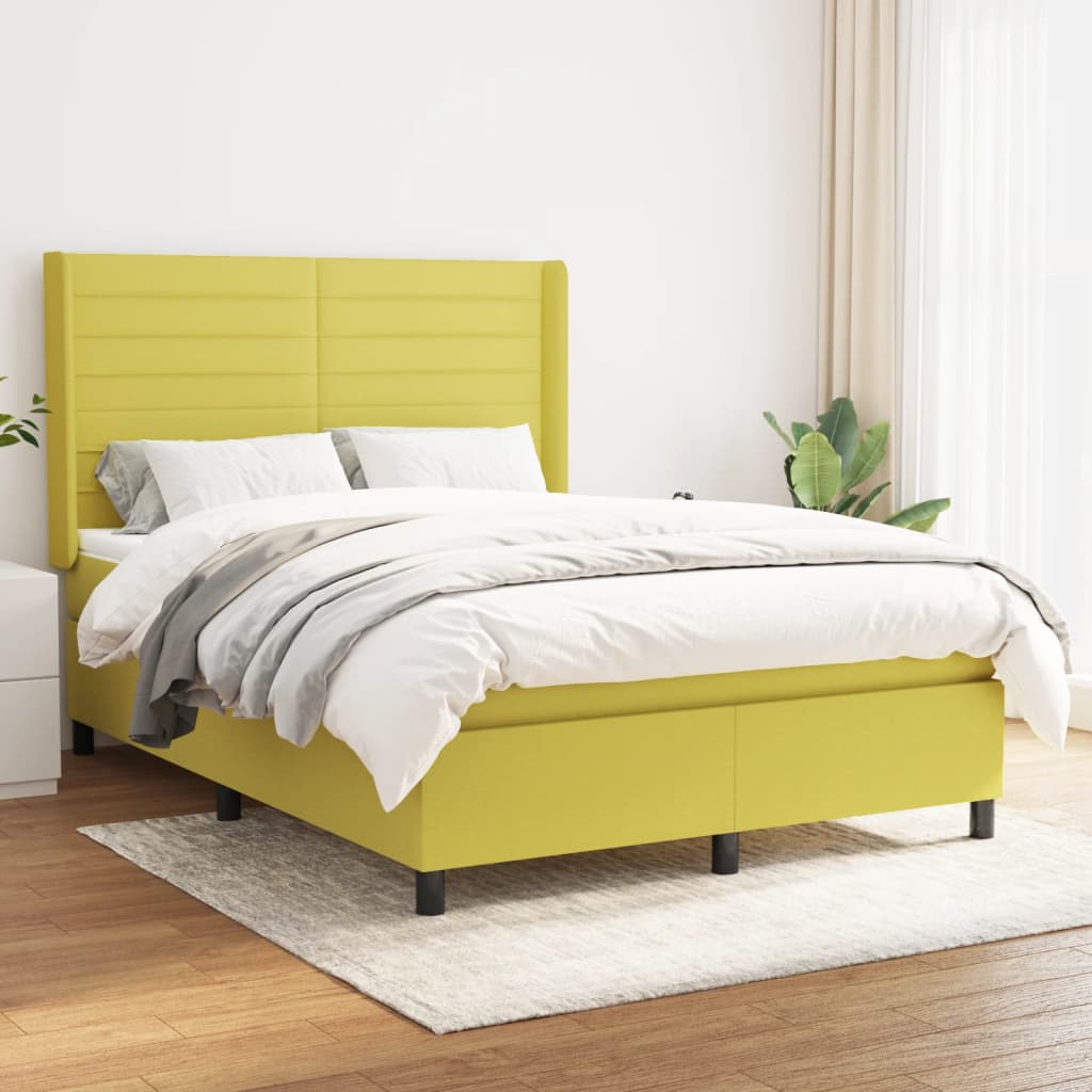 Boxspringbett Mit Matratze Stoff Grün