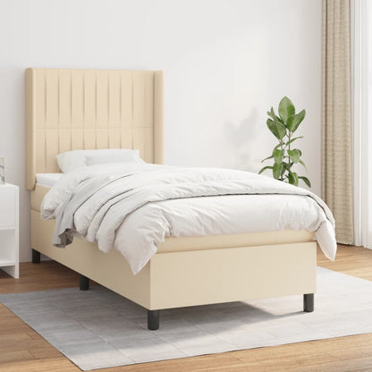 Boxspringbett Mit Matratze Stoff Creme